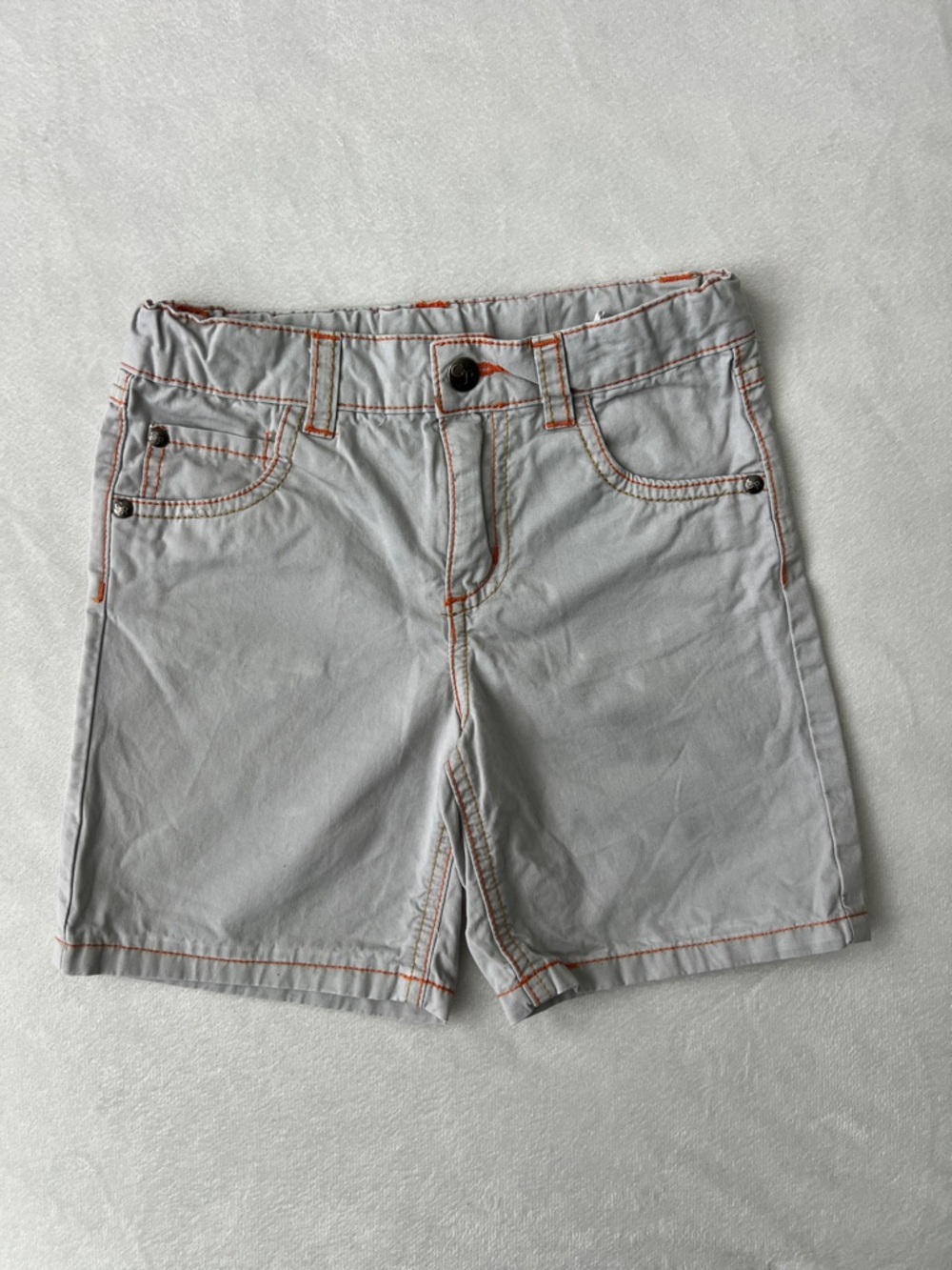 Charlie Rocket Gray Shorts with Orange Stitching